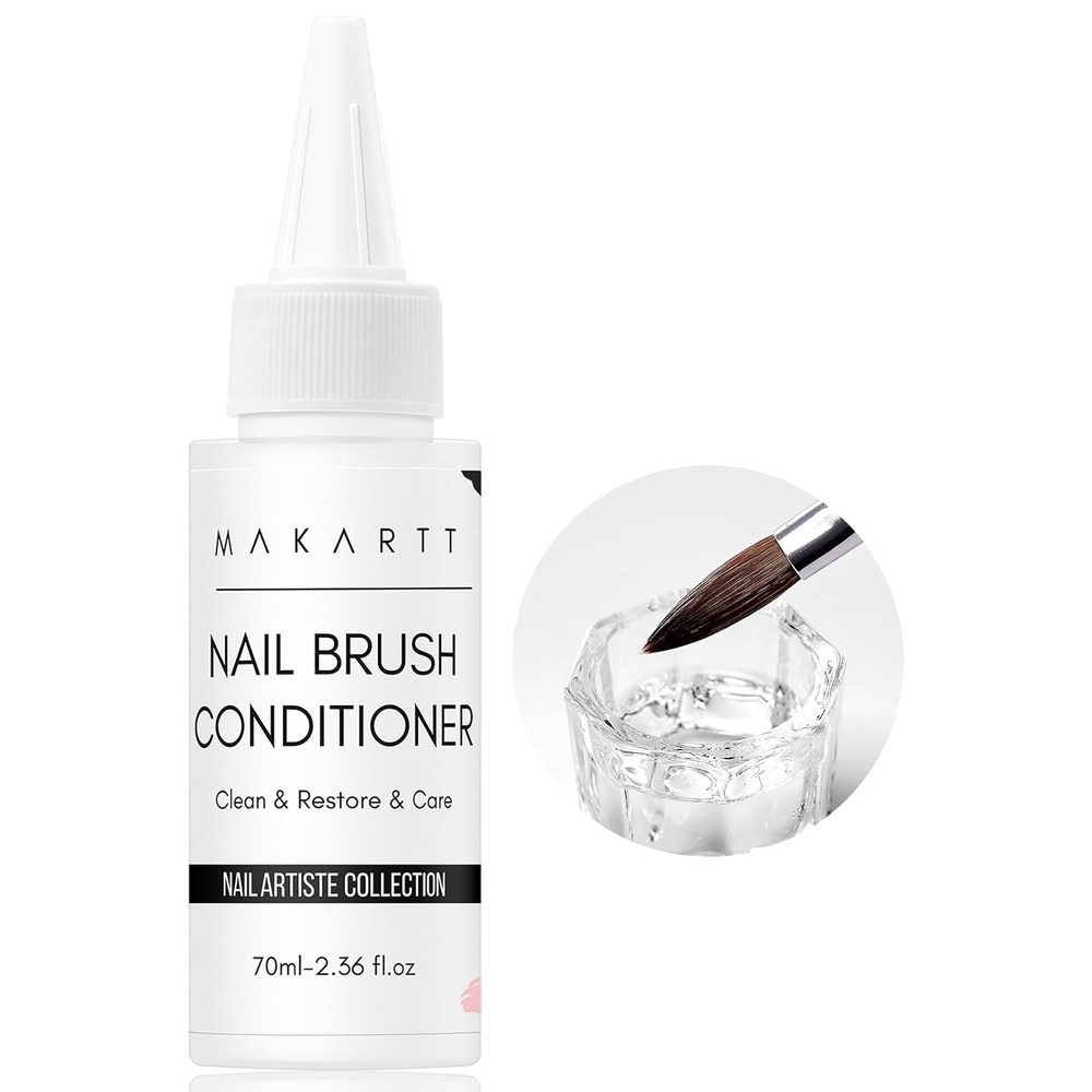image:imageMakartt Nail Art Brushes Conditioner Cleaner amp Restorer for Care Brush Bristles amp Cleaning Solid Gel PolishNail Extension GelBuilder Manicure  70ml236 floz