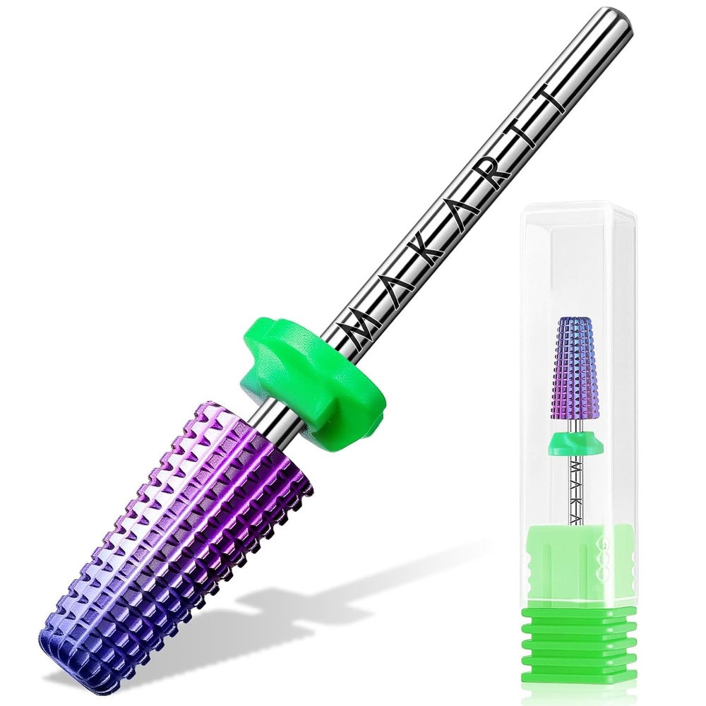 image:imageMakartt Nail Drill Bits10Pcs Dimond Sanding Bit Sets for Nail Drill EFileUpgraded Cuticle Cleaner Nail Bit Kit Tool Bits for Acrylic Nail Art Tools Nails Manicure Nail PrepNail Salon Home DIY Use5 in 1 Nail Drill Bit Purple