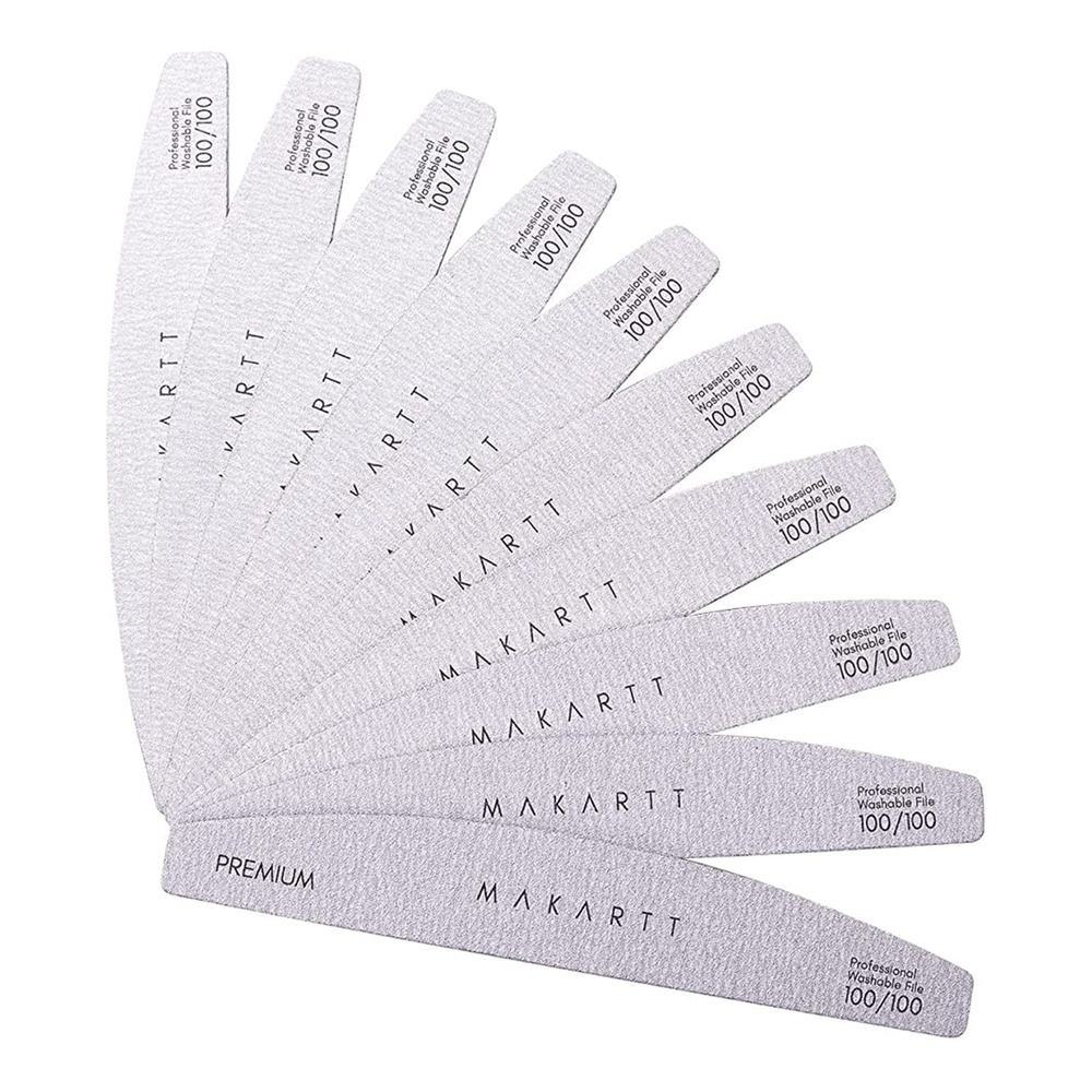 image:imageMakartt Nail File 8080 Grit Emery Boards for Nails 10pcs Professional Washable Doubled Sides Coarse Toenail Filer Heavy Duty for Acrylic and Extension Gel Removal Pedicure Manicure Tools100100 Grit