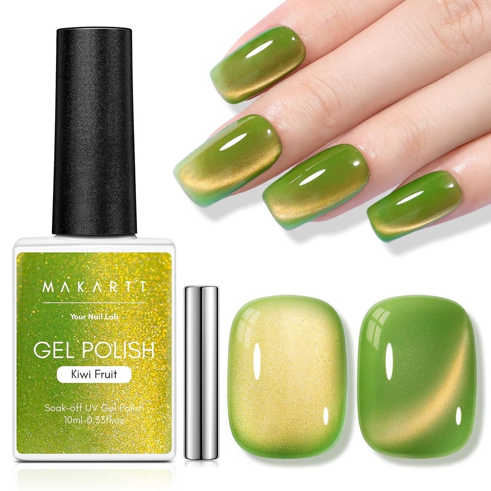 image:imageMakartt Pearl Gel Nail Polish Set 15ml One NDone 6 Colors Shimmer Mermaid Glitter UV Gel Polish Soak Off HighGloss SalonGrade Nail Art Manicure DIY Salon Home Nebula SpectrumKiwi Fruit
