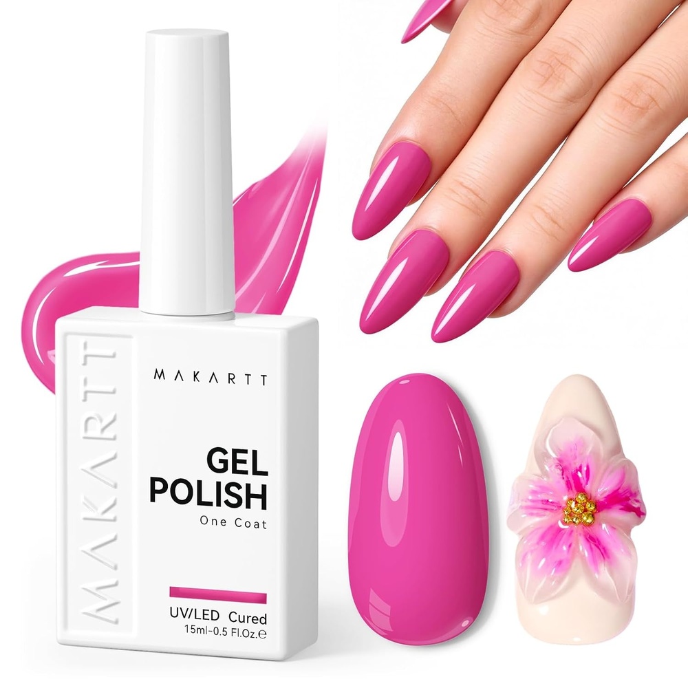 image:imageMakartt UltraPigmented Gel Nail Polish Nude 15ml Nude Gel Polish OneCoat Soak Off HighGloss Ceramic Shine SalonGrade UV Nail Gel Art Manicure DIY Salon Home Stay NeutralPop Crush