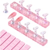 Holo Clear Pink Stands with Pink Base