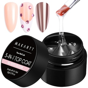 Makartt Base Coat Nail Polish 15ml – Extra Strong, Long-Lasting Gel Base Coat & Nail Glue for Small Nail Charms, Press-On Nails, UV/LED Lamp Required, Clear Foundation for Salon & DIY Home Use(Hard Gel Top Coat)