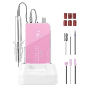 Makartt Cordless Nail Drill for Beginners: Easy & Safe Electric Nail File for Home DIY, Low Vibration Quiet Control with LCD, for Gel Removal, Shaping & Nail Care, YEEYAN(Pink Nouvella)