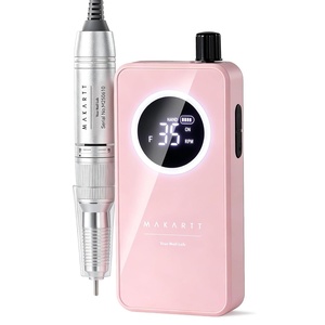 Makartt Cordless Nail Drill for Beginners: Easy & Safe Electric Nail File for Home DIY, Low Vibration Quiet Control with LCD, for Gel Removal, Shaping & Nail Care, YEEYAN(Pink Yeeyan)