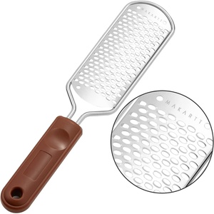 Makartt Foot File: Colossal Foot Scrubber Metal Foot Spa Pedicure Tools Callus Remover for Feet Dead Skin Care Removers Scraper Professional Rasp Callus Shaver Removal(Brown Foot File)