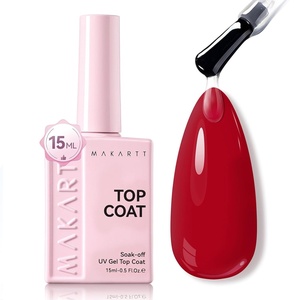 Makartt Gel Top and Base Coat Set: 2 PCS 15ml No Wipe Upgrade Diamond-Shine Long-Lasting Base and Top Coat Gel Nail Polish Soak Off UV LED Lamp Needed Home DIY Gift Women(Clear Top Coat 1 Pcs)