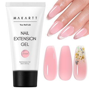 Makartt Hema-Free Poly Nail Gel Light Pink,50ML Builder for Extension, Strengthener, Hard Gels for Nails, Beauty Gift Trendy Manicure Design Salon DIY at Home(Natural Pink)