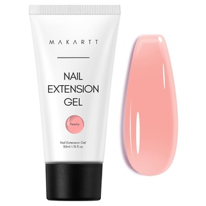 Makartt Hema-Free Poly Nail Gel Light Pink,50ML Builder for Extension, Strengthener, Hard Gels for Nails, Beauty Gift Trendy Manicure Design Salon DIY at Home(Peachy-Pink)