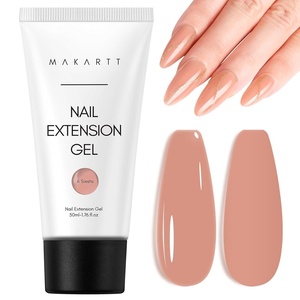 Makartt Hema-Free Poly Nail Gel Light Pink,50ML Builder for Extension, Strengthener, Hard Gels for Nails, Beauty Gift Trendy Manicure Design Salon DIY at Home(Siesta)