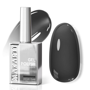 Makartt Jelly Bright Nude Gel Nail Polish: 15ML Hema-Free Neutral Nude Nail Polish Sheer Translucent Effect Soak Off UV LED Nail Art Manicure DIY Home Salon Gift for Women(Hema-free Shadow Fern)