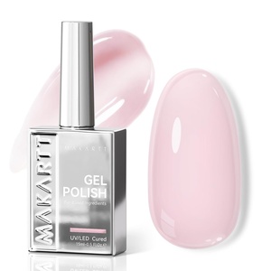 Makartt Jelly Bright Nude Gel Nail Polish: 15ML Hema-Free Neutral Nude Nail Polish Sheer Translucent Effect Soak Off UV LED Nail Art Manicure DIY Home Salon Gift for Women(Hema-free Orchid Breath)
