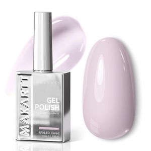 Makartt Jelly Bright Nude Gel Nail Polish: 15ML Hema-Free Neutral Nude Nail Polish Sheer Translucent Effect Soak Off UV LED Nail Art Manicure DIY Home Salon Gift for Women(Hema-free Lilac Field)