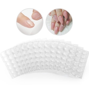Makartt Nail Adhesive Tab Press on Nails Glue Sticker Double Side, 240 PCS 10 Sheets Waterproof Breathable Super Sticky Tabs for False Tape Fake Tips, DIY Home Salon Use