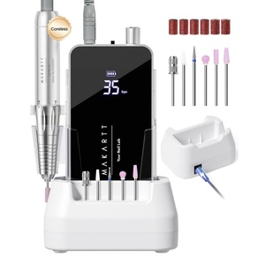 Makartt Nail Drill Electric Nail File JD700 Nail Drills for Acrylic Nails Professional 30000RPM Manicure Tools Nail Stuff Acrylic Nail Drill for Nail Dip Kit Acrylic Powder Poly Nail Gel B-01(Nouvella Black)