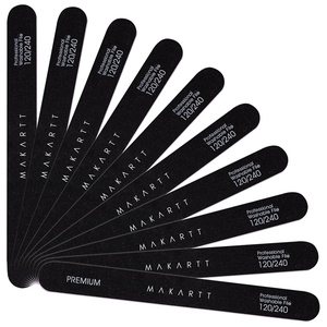 Makartt Nail File, 100/180 Grit Emery Boards for Nails, Professional Washable Doubled Sides Filer Kit for Medium and Gentle Filing Manicure Tools(Black-2pcs Trial Set)(Black – 10 pcs – 120/240 Grit)
