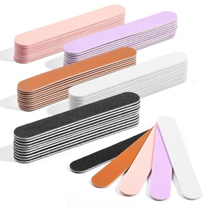 Makartt Nail File, 100/180 Grit Emery Boards for Nails, Professional Washable Doubled Sides Filer Kit for Medium and Gentle Filing Manicure Tools(Black-2pcs Trial Set)(50 pcs-100/180 grit mini nail files)