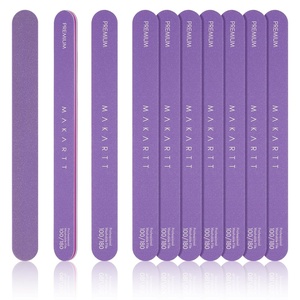Makartt Nail File, 100/180 Grit Emery Boards for Nails, Professional Washable Doubled Sides Filer Kit for Medium and Gentle Filing Manicure Tools(Black-2pcs Trial Set)(Purple – 10 pcs – 100/180 Grit)