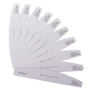 Makartt Nail File: 80/80 Grit Emery Boards for Nails, 10pcs Professional Washable Doubled Sides Coarse Toenail Filer Heavy Duty for Acrylic and Extension Gel Removal, Pedicure Manicure Tools(240/240 Grit)