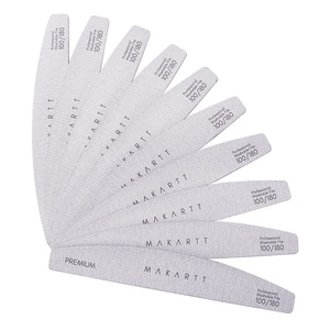 Makartt Nail File: 80/80 Grit Emery Boards for Nails, 10pcs Professional Washable Doubled Sides Coarse Toenail Filer Heavy Duty for Acrylic and Extension Gel Removal, Pedicure Manicure Tools(100/180 Grit)