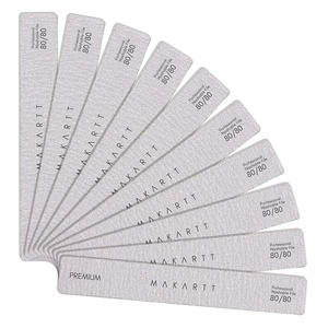 Makartt Nail File: 80/80 Grit Emery Boards for Nails, 10pcs Professional Washable Doubled Sides Coarse Toenail Filer Heavy Duty for Acrylic and Extension Gel Removal, Pedicure Manicure Tools(80/80 Grit)