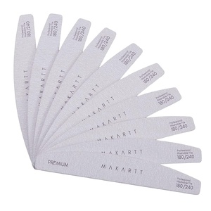 Makartt Nail File: 80/80 Grit Emery Boards for Nails, 10pcs Professional Washable Doubled Sides Coarse Toenail Filer Heavy Duty for Acrylic and Extension Gel Removal, Pedicure Manicure Tools(10pcs 180/240 Grit nail files)