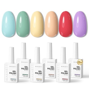 Makartt Pearl Gel Nail Polish Set 15ml One N’Done 6 Colors Shimmer Mermaid Glitter UV Gel Polish Soak Off High-Gloss, Salon-Grade Nail Art Manicure DIY Salon Home – Nebula Spectrum(Barcelona Brights)