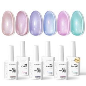 Makartt Pearl Gel Nail Polish Set 15ml One N’Done 6 Colors Shimmer Mermaid Glitter UV Gel Polish Soak Off High-Gloss, Salon-Grade Nail Art Manicure DIY Salon Home – Nebula Spectrum(Infinity Stones)