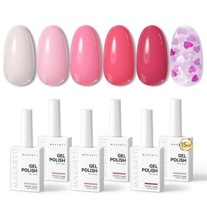 Makartt Pearl Gel Nail Polish Set 15ml One N’Done 6 Colors Shimmer Mermaid Glitter UV Gel Polish Soak Off High-Gloss, Salon-Grade Nail Art Manicure DIY Salon Home – Nebula Spectrum(Little Love Notes)