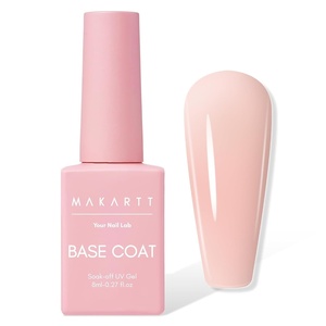 Makartt Rubber Base Gel Polish: Natural Nude Fall Winter 8ML Soak Off UV LED Foundation Gel for Salon DIY Nail Art Designs Home(Sun-Kissed Sands)(Sun-Kissed Sands Rubber Base Gel  8ml)