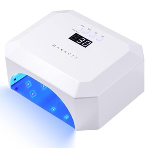 Makartt UV LED Nail Lamp – Fast Curing UV Light with Handle Nail Dryer with 42 Beads 4 Timers Cordless Rechargeable Design LCD Touchscreen & Smart Sensor(Gradient Pink)(NAIL DRYER)
