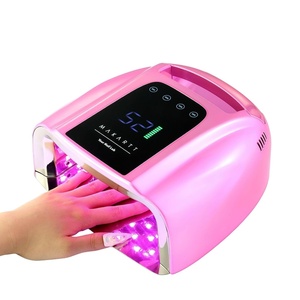 Makartt UV LED Nail Lamp – Fast Curing UV Light with Handle Nail Dryer with 42 Beads 4 Timers Cordless Rechargeable Design LCD Touchscreen & Smart Sensor(Gradient Pink)(35W UV Nail Lamp(Gradient Pink))
