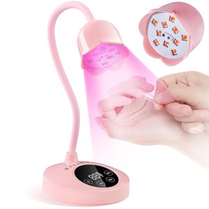 Makartt UV LED Nail Lamp – Gooseneck UV Light for Gel Nails USB 39mW/cm² Cordless Flash Cure Lamp with 4 Times & Auto Sensor Nail Dryer Fast Curing Nail Art Design for Salon Home DIY (Glazed Purple)(A02-nail lamp-Pink)