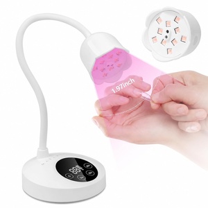 Makartt UV LED Nail Lamp – Gooseneck UV Light for Gel Nails USB 39mW/cm² Cordless Flash Cure Lamp with 4 Times & Auto Sensor Nail Dryer Fast Curing Nail Art Design for Salon Home DIY (Glazed Purple)(A01-nail lamp-White)