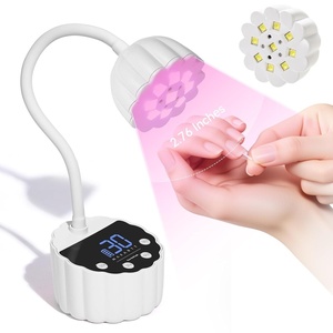 Makartt UV LED Nail Lamp – Gooseneck UV Light for Gel Nails USB 39mW/cm² Cordless Flash Cure Lamp with 4 Times & Auto Sensor Nail Dryer Fast Curing Nail Art Design for Salon Home DIY (Glazed Purple)(A05-UV nail light-White)