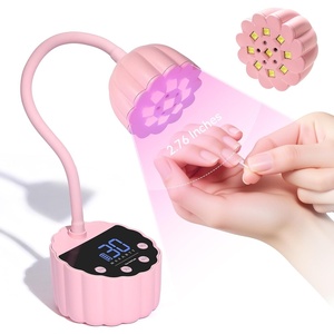 Makartt UV LED Nail Lamp – Gooseneck UV Light for Gel Nails USB 39mW/cm² Cordless Flash Cure Lamp with 4 Times & Auto Sensor Nail Dryer Fast Curing Nail Art Design for Salon Home DIY (Glazed Purple)(A06-UV nail light-Pink)