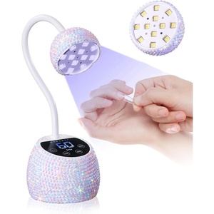 Makartt UV Nail Lamp – Gooseneck LED Nail Light with Auto Sensor & 4 Timers, Rechargeable USB Cordless Flash Cure Lamp Nail Dryer Fast Curing Gel Polish at DIY Home Salon(Pink)(A3-uv nail lamp-Diamond White)
