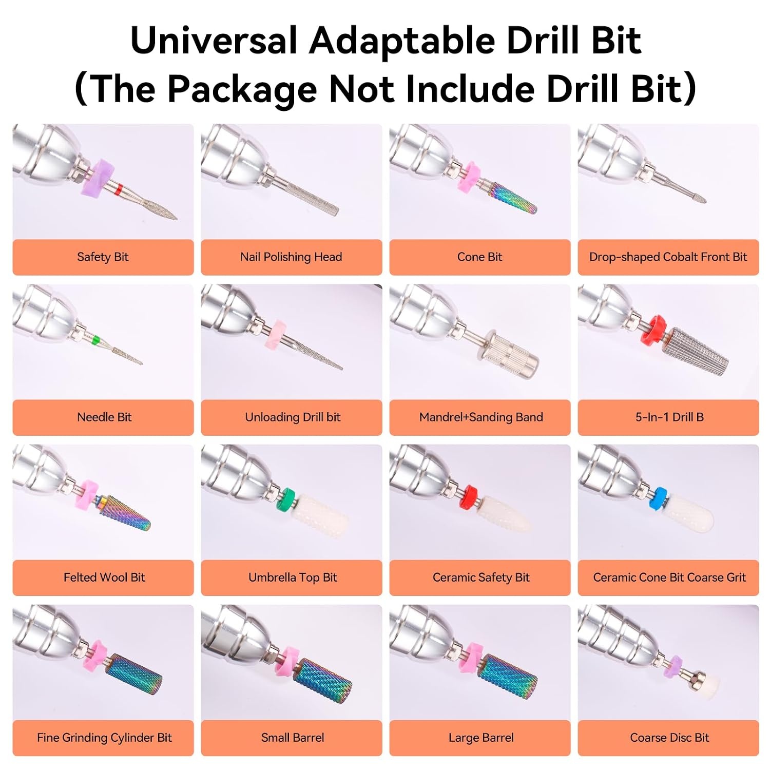 image:imageMAKARTT 30000RPM Electric Handpiece for Up200 Nail Drill Machine Professional E File 3 Pins WhiteBlack