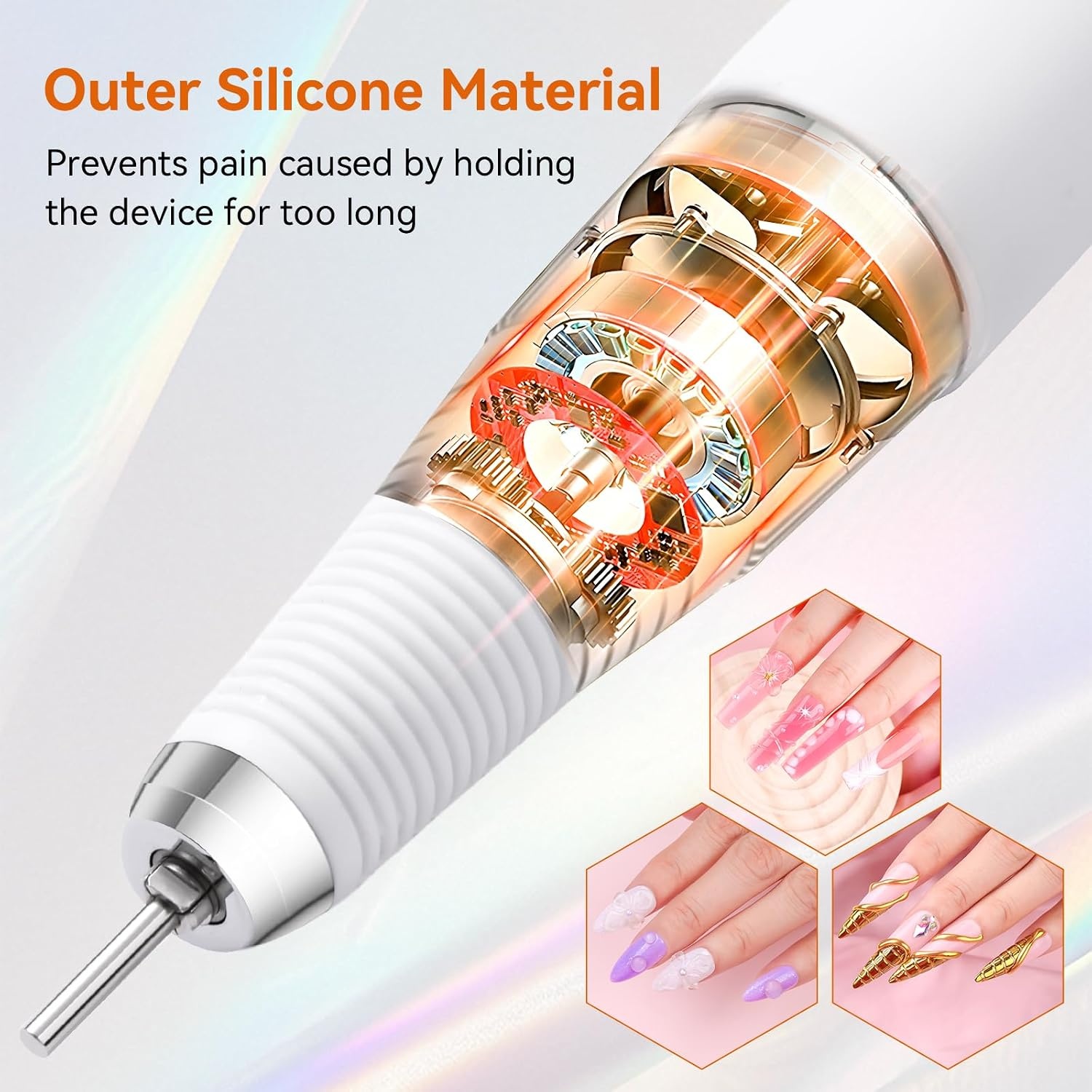 image:imageMAKARTT 30000RPM Electric Handpiece for Up200 Nail Drill Machine Professional E File 3 Pins WhiteWhite