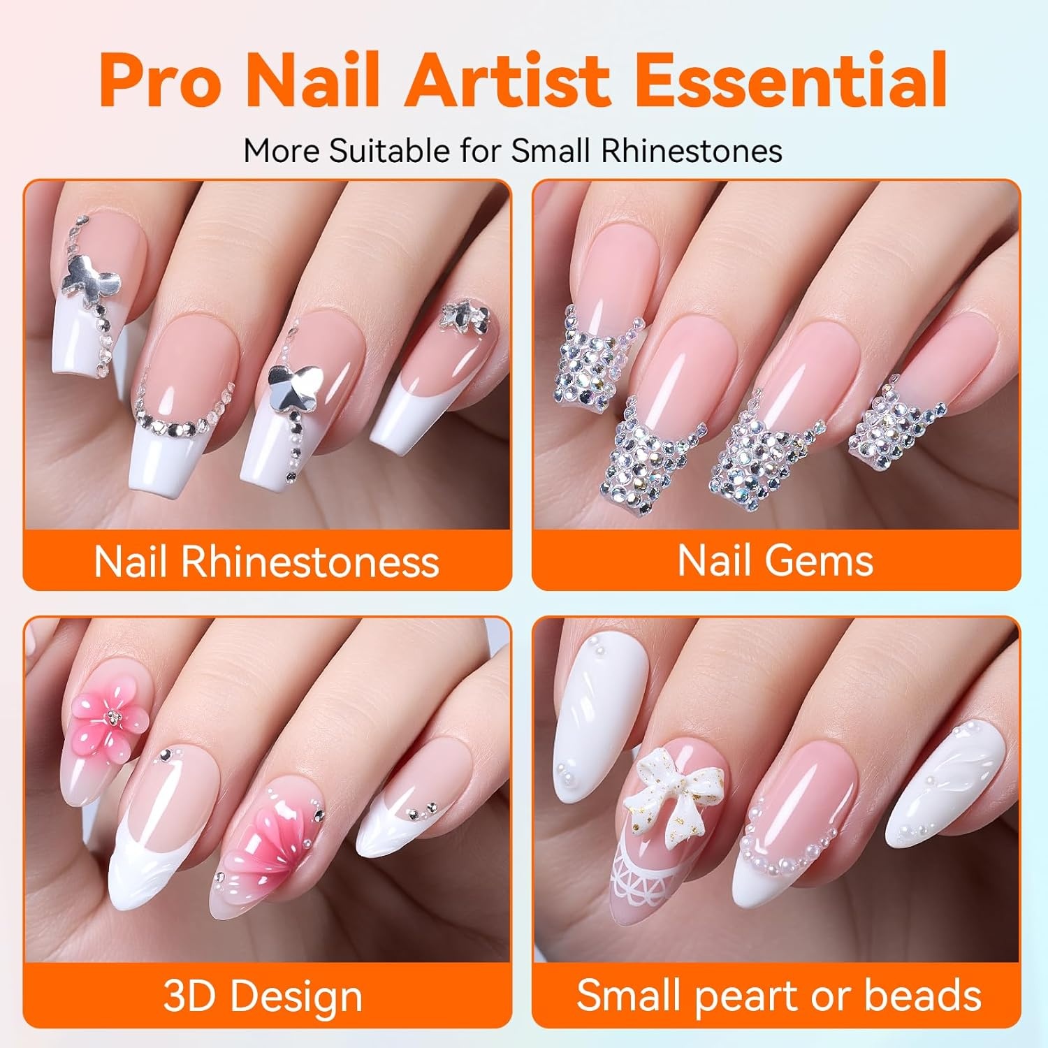 image:imageMakartt 2Pcs Rhinestone Glue Strong Hold 3D Gel Nail Art Nail Gem Glue UV Cured Nail Glue for Nail Charms and Gems Jewelry Diamond for DIY Manicured at Home Beauty Gifts for Women