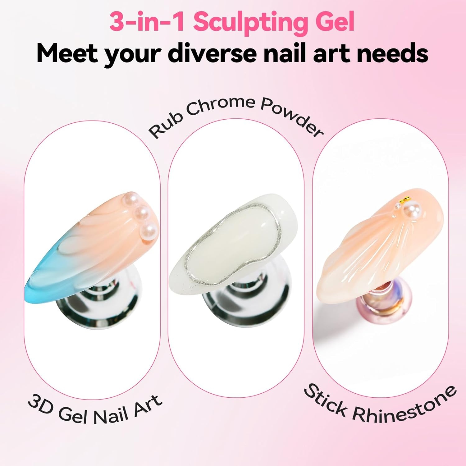 image:imageMakartt 3D Gel Nail Art 30g Sculpting Gel Glue for Drawing Molding Sculpture Gems amp Decoration Clear NoWipe Gels Polish for DIY Nail DesignsA1030g 3D Nail Gel
