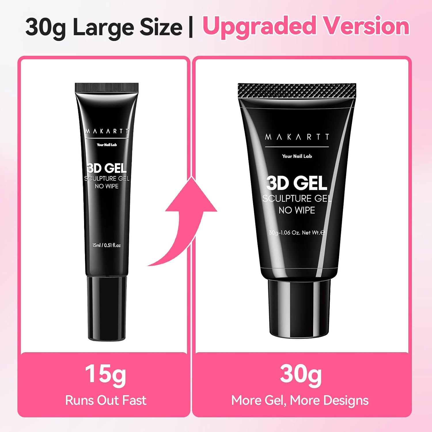 image:imageMakartt 3D Gel Nail Art 30g Sculpting Gel Glue for Drawing Molding Sculpture Gems amp Decoration Clear NoWipe Gels Polish for DIY Nail DesignsA1030g 3D Nail Gel