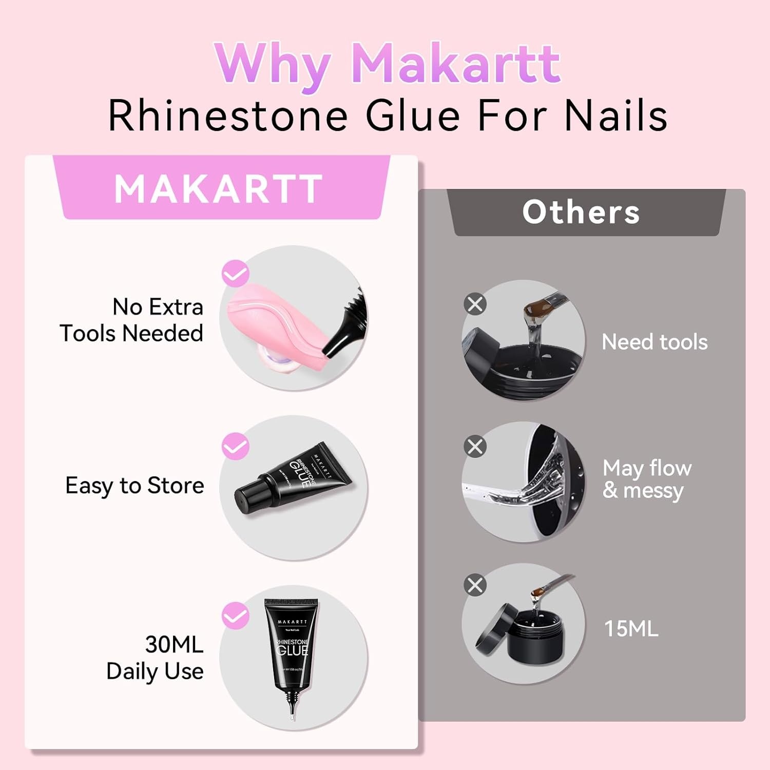 image:imageMakartt 3D Gel Nail Art 30g Sculpting Gel Glue for Drawing Molding Sculpture Gems amp Decoration Clear NoWipe Gels Polish for DIY Nail DesignsA1rhinestone glue for nail charms 30ml