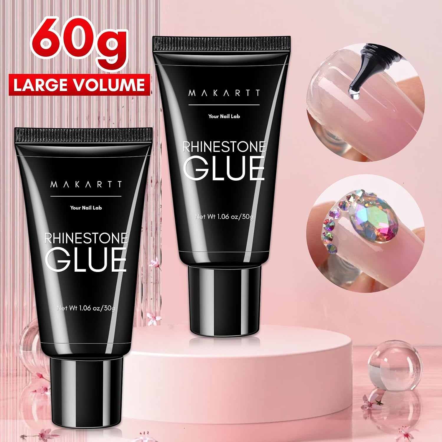 image:imageMakartt 3D Gel Nail Art 30g Sculpting Gel Glue for Drawing Molding Sculpture Gems amp Decoration Clear NoWipe Gels Polish for DIY Nail DesignsA3nail rhinestone glue set 2x30ml