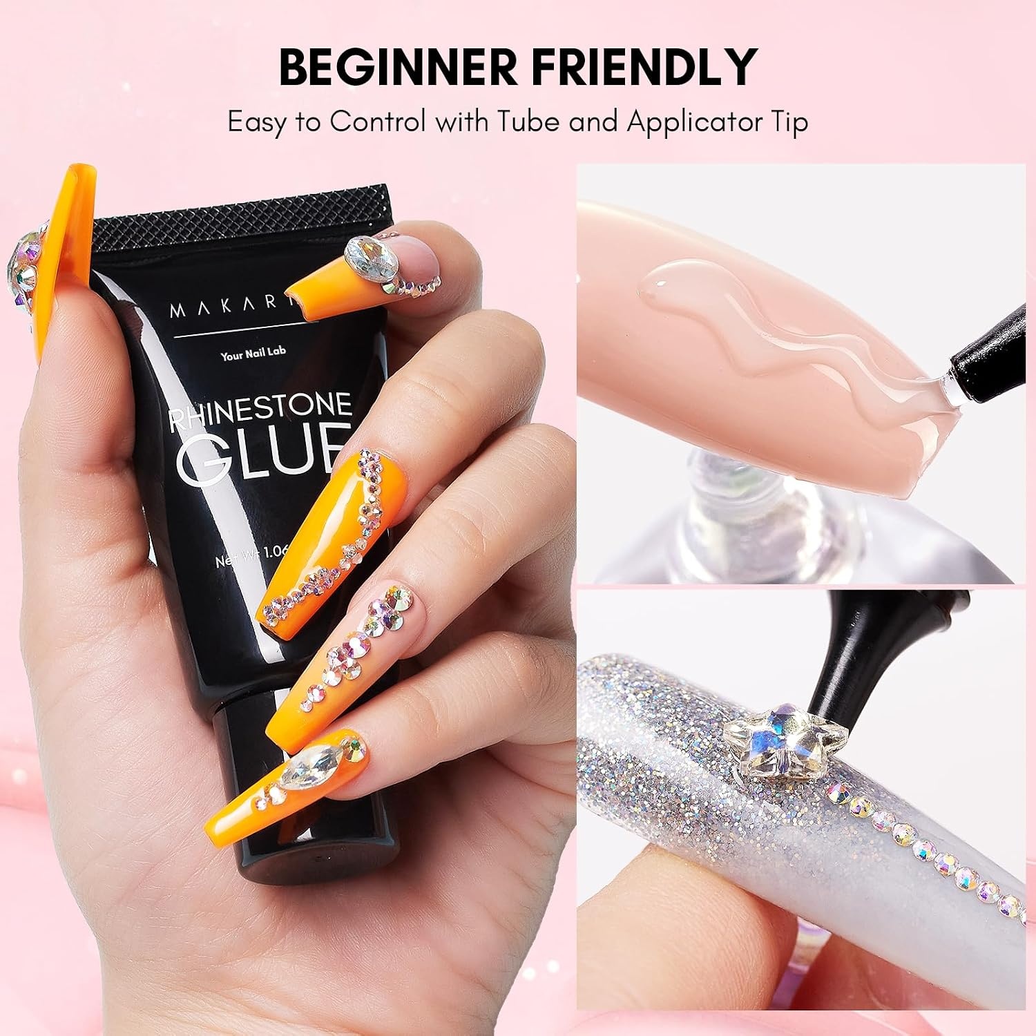 image:imageMakartt 3D Gel Nail Art 30g Sculpting Gel Glue for Drawing Molding Sculpture Gems amp Decoration Clear NoWipe Gels Polish for DIY Nail DesignsA3nail rhinestone glue set 2x30ml