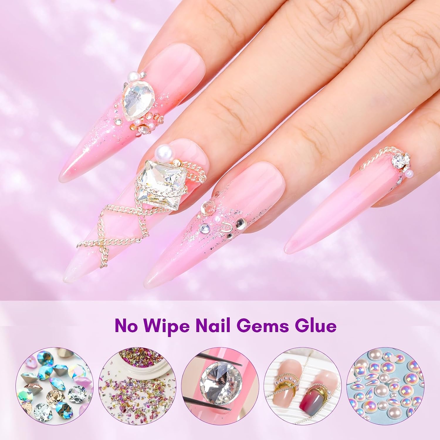 image:imageMakartt 3D Gel Nail Art 30g Sculpting Gel Glue for Drawing Molding Sculpture Gems amp Decoration Clear NoWipe Gels Polish for DIY Nail DesignsA5nail rhinestone glue set 12x30ML