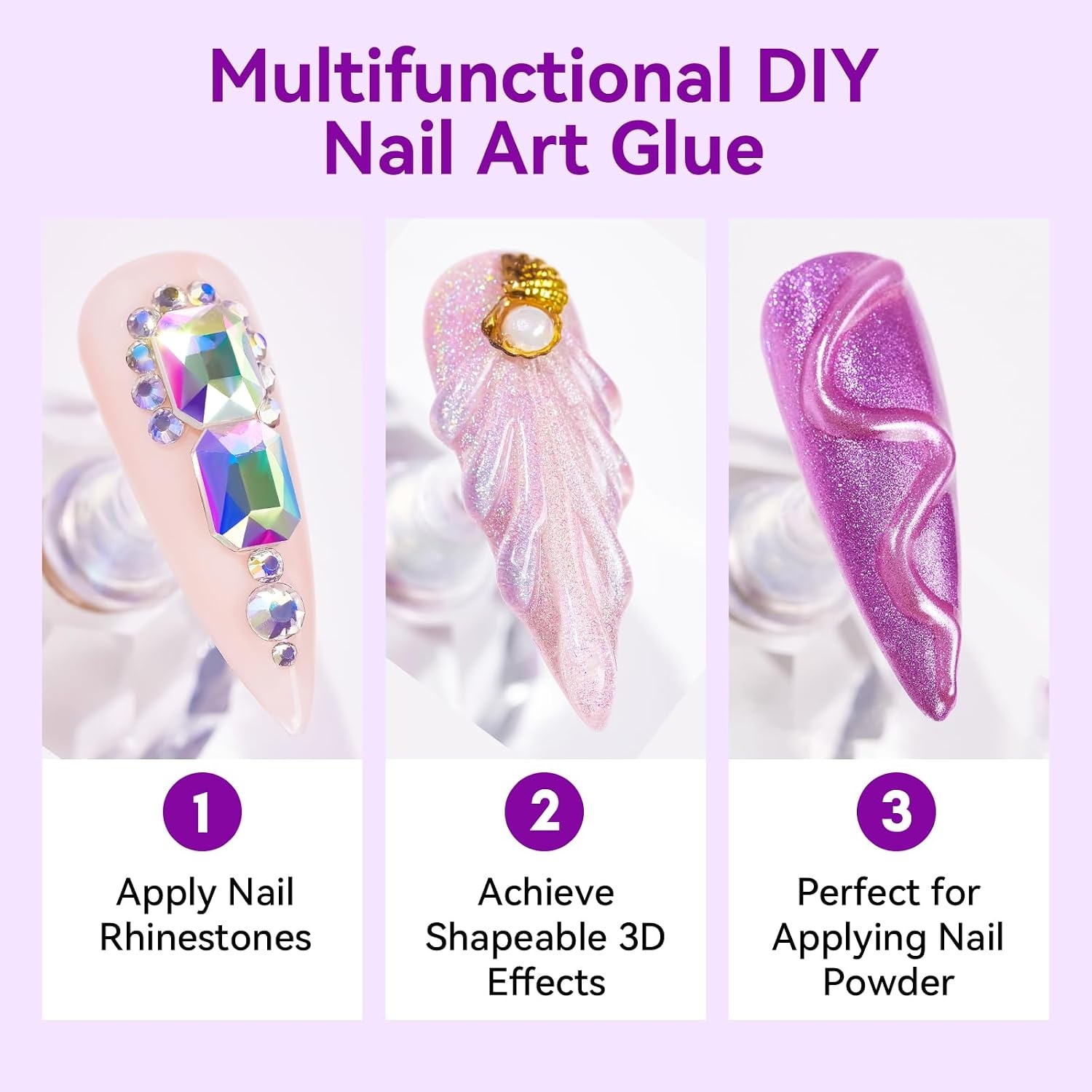 image:imageMakartt 3D Gel Nail Art 30g Sculpting Gel Glue for Drawing Molding Sculpture Gems amp Decoration Clear NoWipe Gels Polish for DIY Nail DesignsA5nail rhinestone glue set 12x30ML