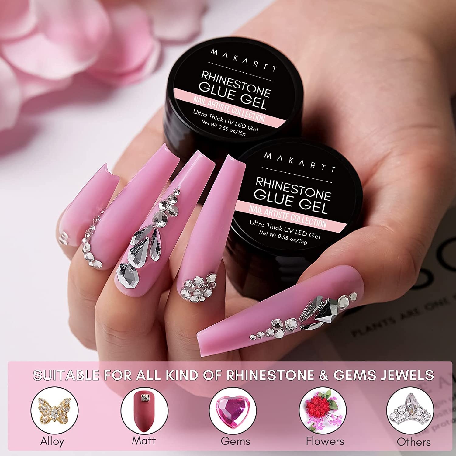 image:imageMakartt 3D Gel Nail Art 30g Sculpting Gel Glue for Drawing Molding Sculpture Gems amp Decoration Clear NoWipe Gels Polish for DIY Nail DesignsA6nail rhinestone glue with brush 15g