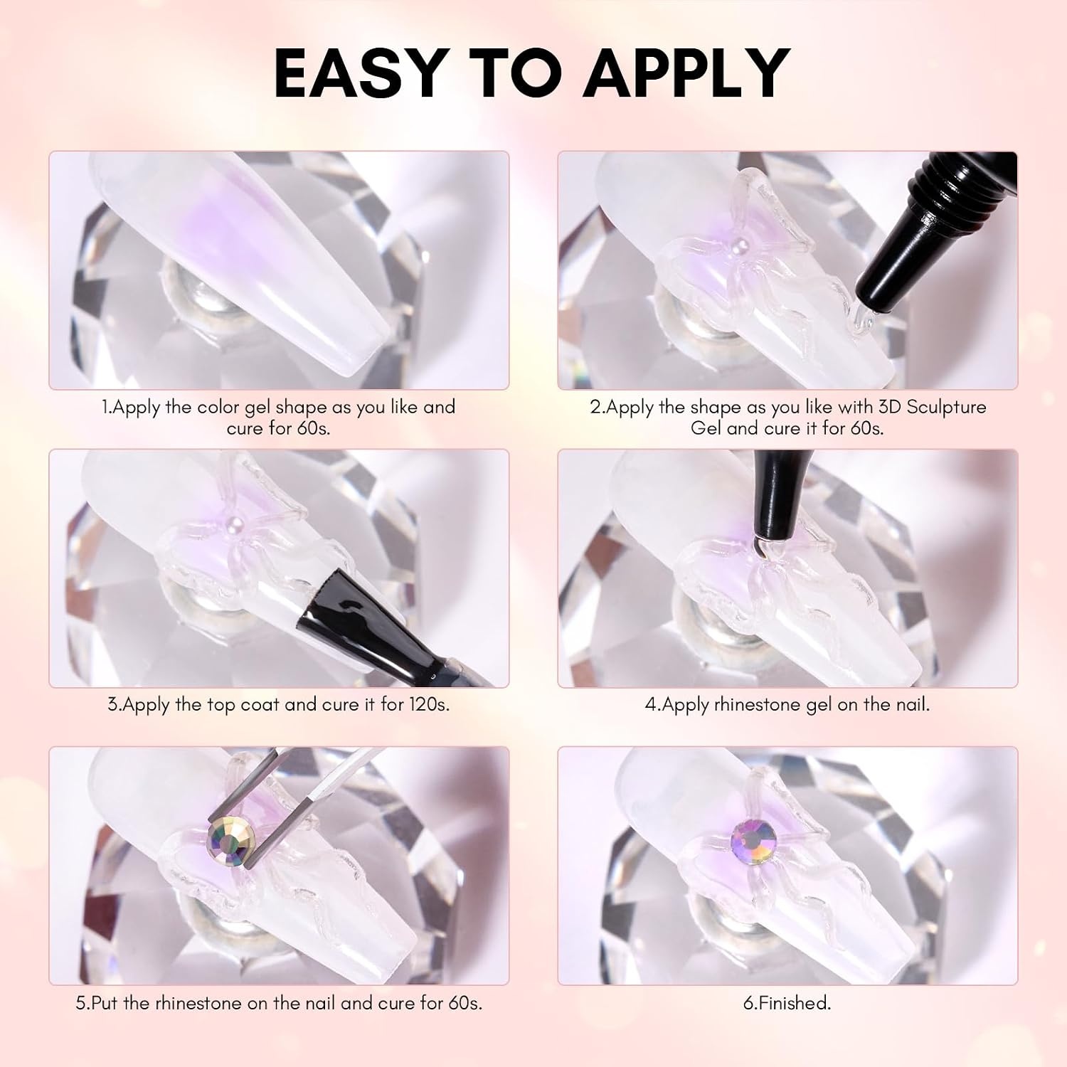 image:imageMakartt 3D Gel Nail Art 30g Sculpting Gel Glue for Drawing Molding Sculpture Gems amp Decoration Clear NoWipe Gels Polish for DIY Nail DesignsA9nail rhinestone glue 3d nail gel 30ml15ml