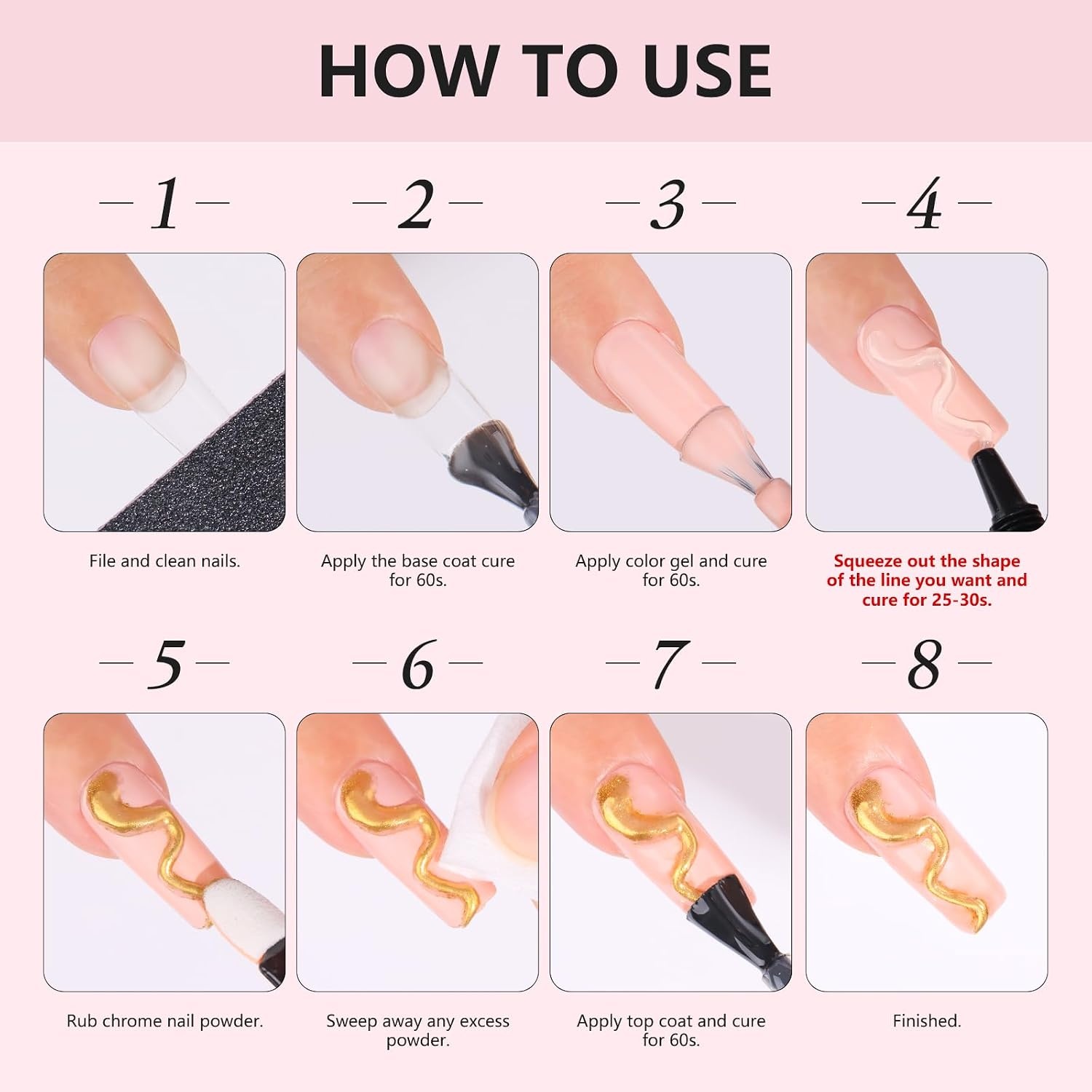 image:imageMakartt 3D Gel Nail Art Sculpting Gel Glue for Drawing Molding Sculpture Gems and Decoration No Wipe Clear Gel Polish for DIY Nail Designs 15gA04Clear 3D Nail Gel Gold Chrome Nail Powder